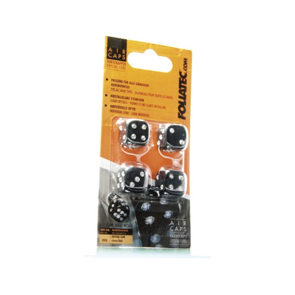 AirCaps valve cap set Cryst Cube black - Image 3