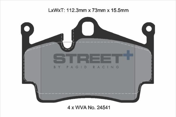 T8274SP2001 - Pagid Street+ Brake Pads; Rear - Image 2
