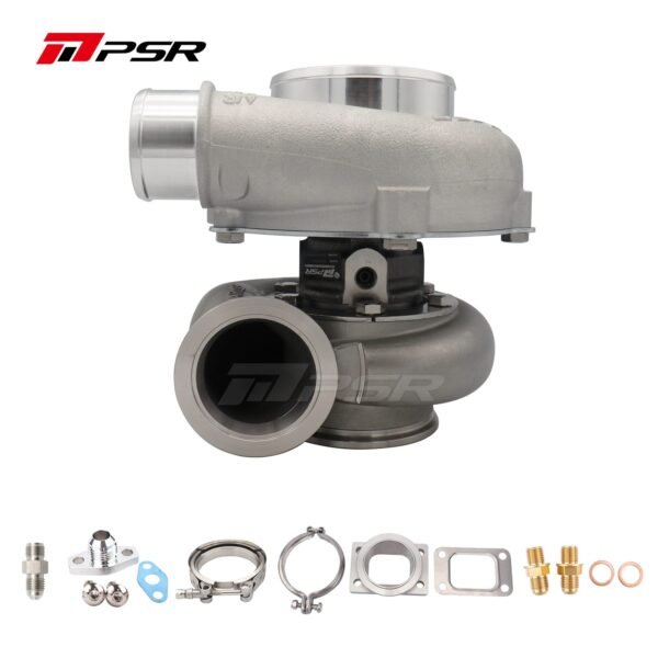 PSR3076 Gen2 Dual Ball Bearing Turbocharger - .82 STAINLESS STEEL DUAL V-BAND+T3 Adapter