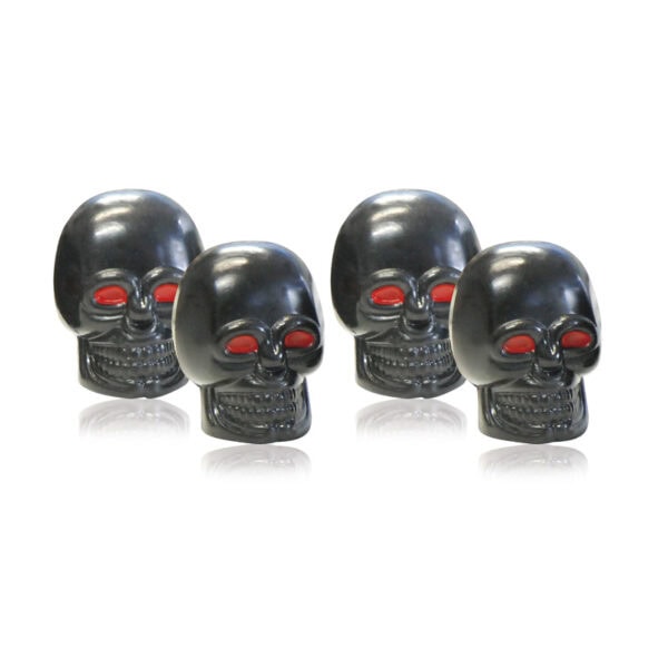 AirCaps valve cap set Sk black red eyes