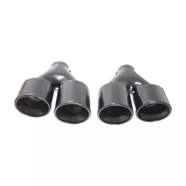 Black exhaust tips set slant cut D-101mm - Image 2