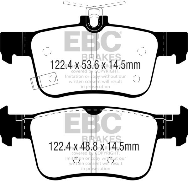 DP42301R - EBC Yellowstuff Brake Pads; Rear - Image 4