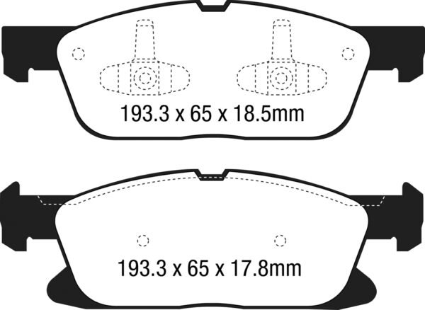 DP23046 - EBC Greenstuff 2000 Brake Pads; Front - Image 2