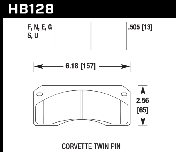HB128D.505 - Hawk ER-1 Brake Pads; - Image 2