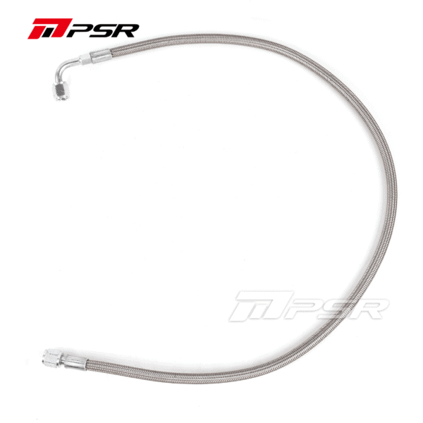Universal Performance Turbo Oil Feed Line 4AN - 4AN 90 Degree Straight Steel Braided - 80cm