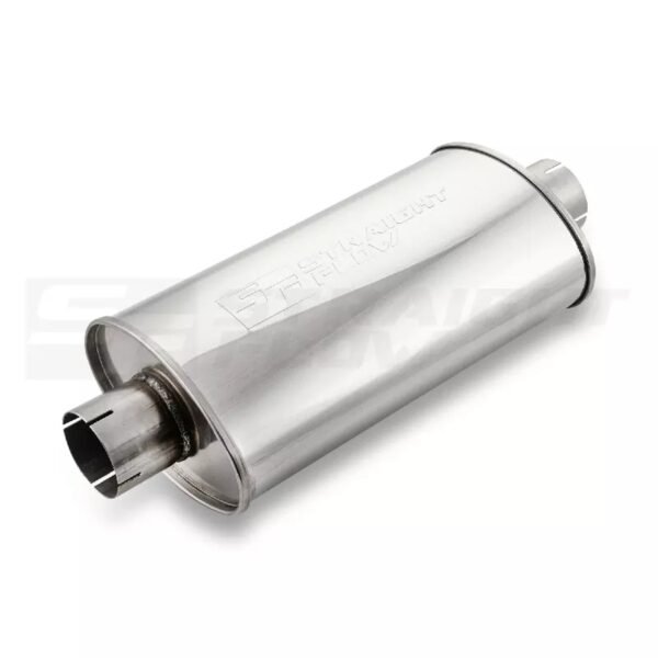Muffler Oval C/C 140/220mm L-420mm D-76 SS - Image 2