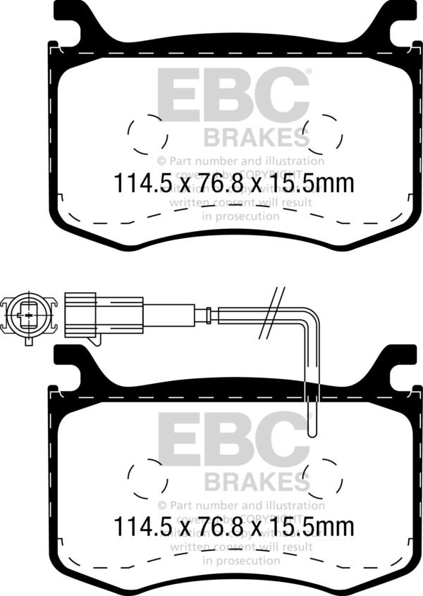 DP22392 - EBC Greenstuff 2000 Brake Pads; Front - Image 2