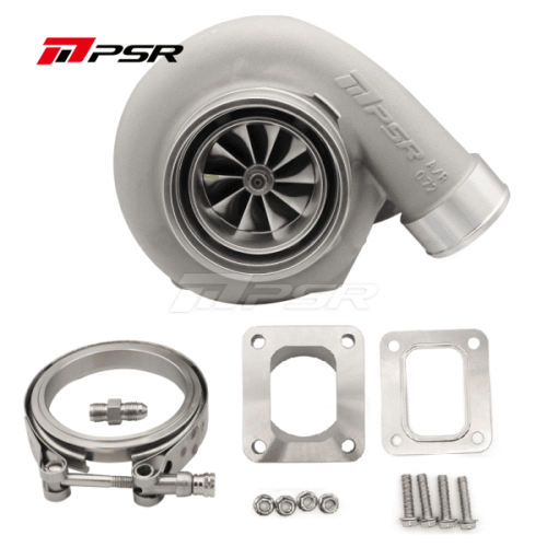 PSR3584 GEN2 Dual Ball Bearing Turbocharger – .82 STAINLESS STEEL DUAL V-BAND+T4 Adapter