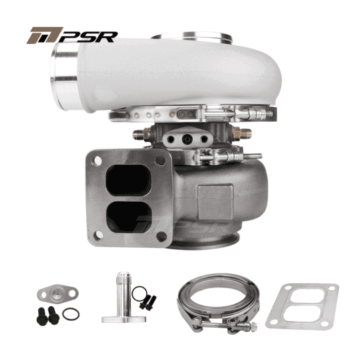 PSR 6270G Dual Ball Bearing Turbocharger HP Rating 900 – T4 Divided Inlet, V-Band Outlet(fits 4” OD tubing) 1.06A/R