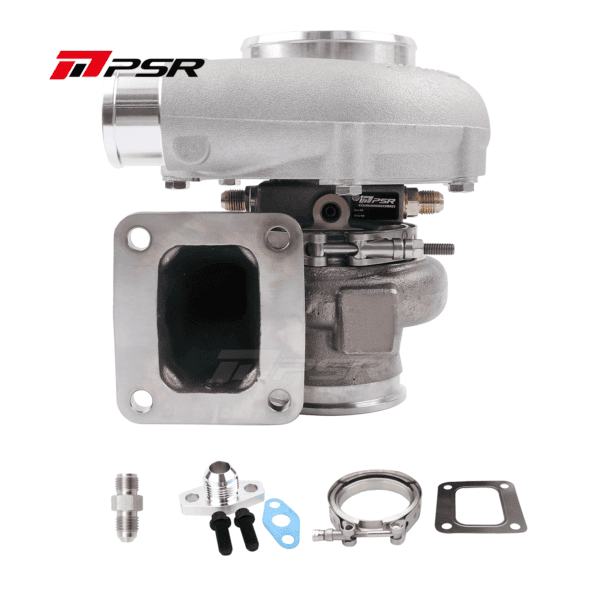 PSR Forward Rotation 6262G Dual Ball Bearing Turbocharger HP Rating 900 - T4 Inlet, Vband Outlet 0.82A/R, T51R 0.75A/R 2.5" Outlet
