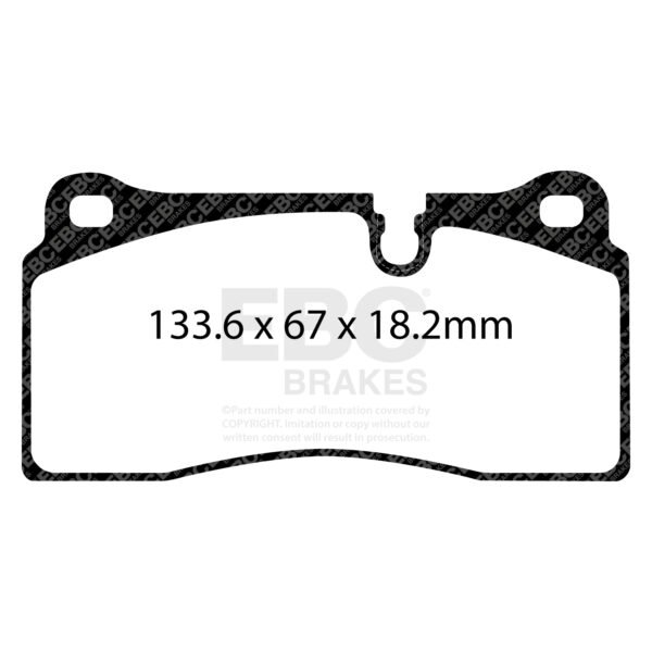 DP32425C - EBC Redstuff Brake Pads; Rear - Image 2