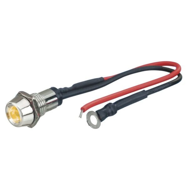 LED Control Light chrome-yellow Ø=10mm