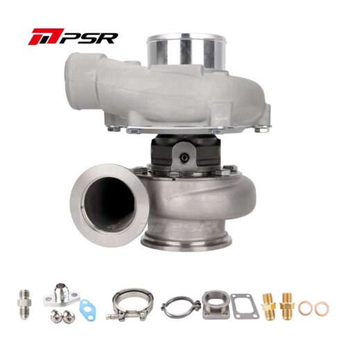 PSR3582 Compact Dual Ball Bearing Turbocharger – STAINLESS STEEL V-BAND INLET, V-BAND OUTLET, 0.82A/R +T25 Adapter