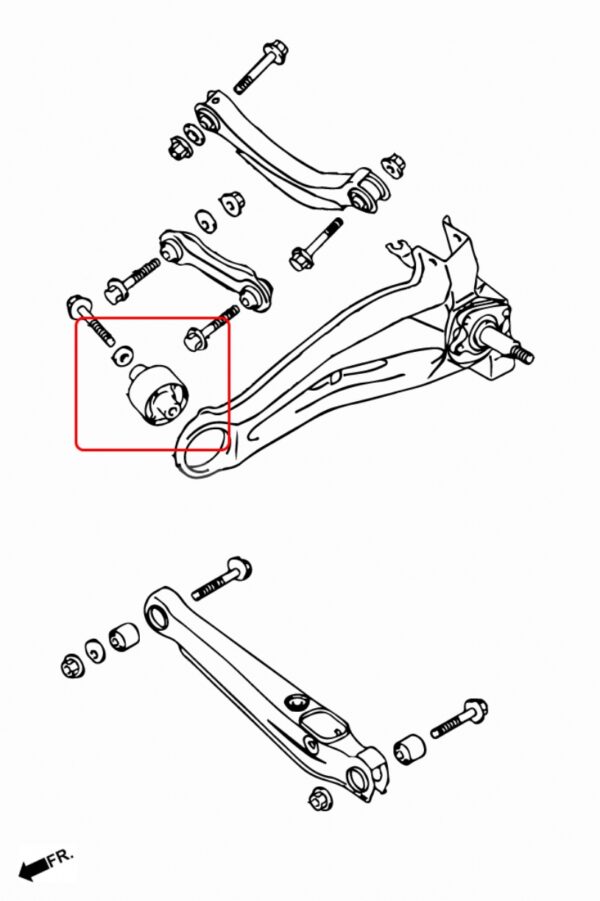 Rear Trailing Arm Bushing Mitsubishi Lancer mirage - Image 6