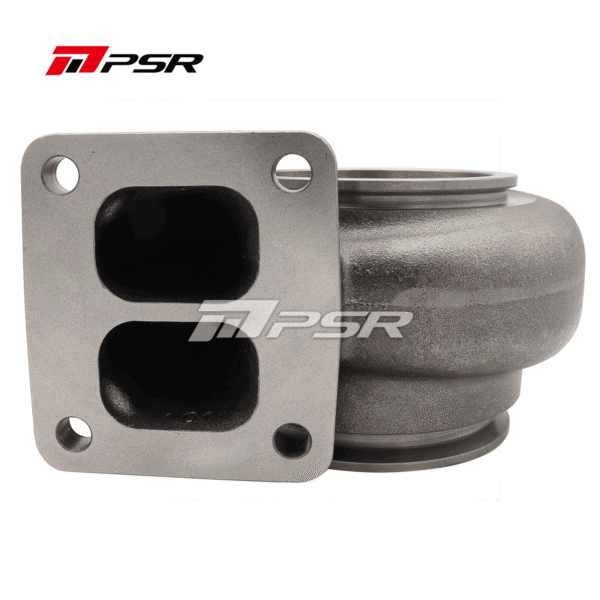 PSR 75G Turbine Housings for 7375G 7975G 6275G 6775G Turbos - T4 Divided Inlet, V-Band Outlet (fits 3.5" OD Tubing), 1.15A/R