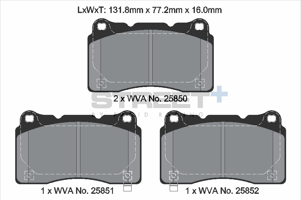 T8200SP2001 - Pagid Street+ Brake Pads; Front - Image 2
