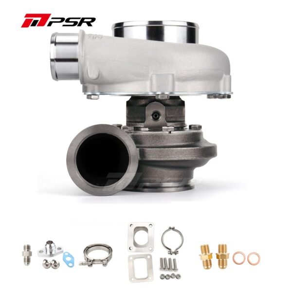 PSR3076 Gen2 Dual Ball Bearing Turbocharger - .83 DUAL V-BAND+T4 Adapter