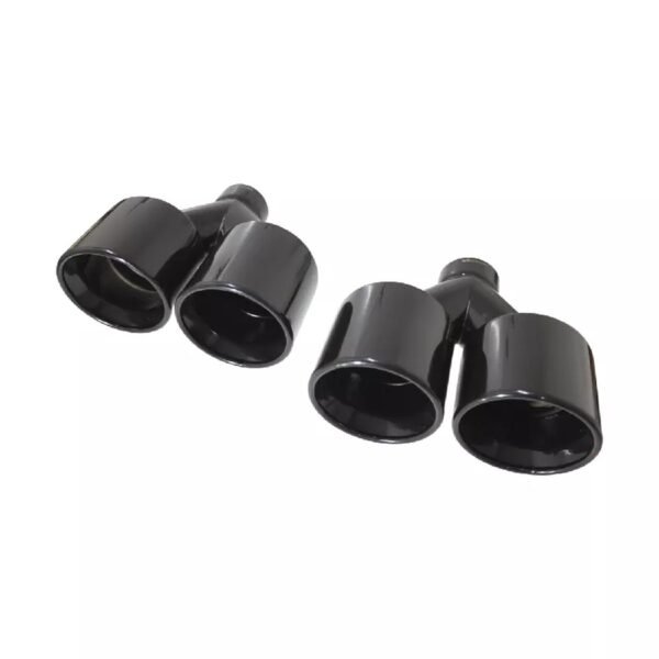 Black exhaust tips set slant cutD-114mm - Image 3