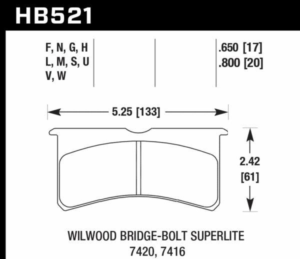 HB521B.800 - Hawk HPS 5.0 Brake Pads; - Image 2