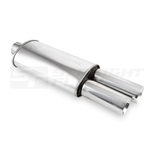 Muffler with Tips 115x185 1in2out In-63 Out-76
