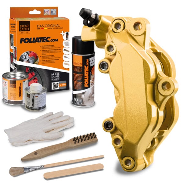 Brake Calip. Lacquer-prest. gold metal.