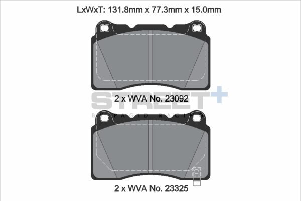 T8300SP2001 - Pagid Street+ Brake Pads; Front - Image 2