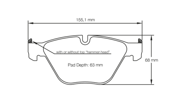 E8053R1901 - Pagid RSL 19 Brake Pads; Front - Image 2