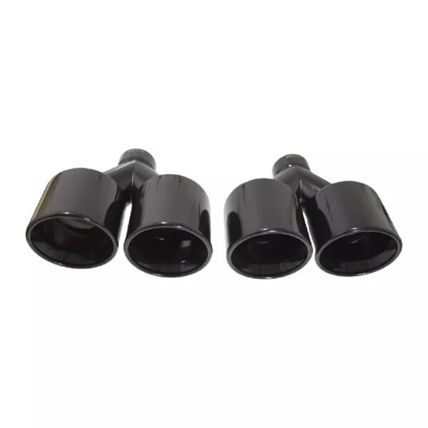 Black exhaust tips set slant cutD-114mm