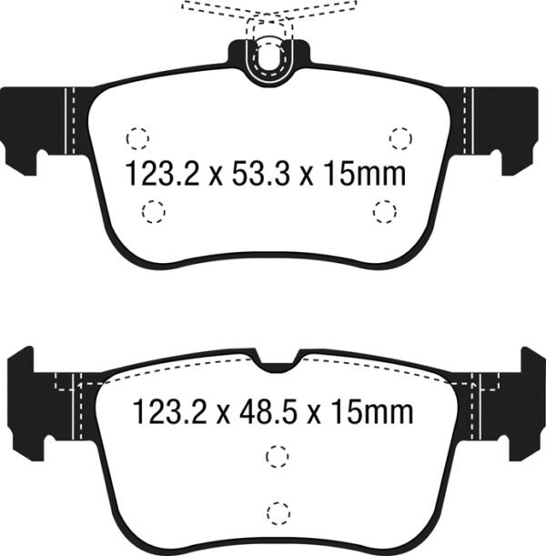 DP23047 - EBC Greenstuff 2000 Brake Pads; Rear - Image 2