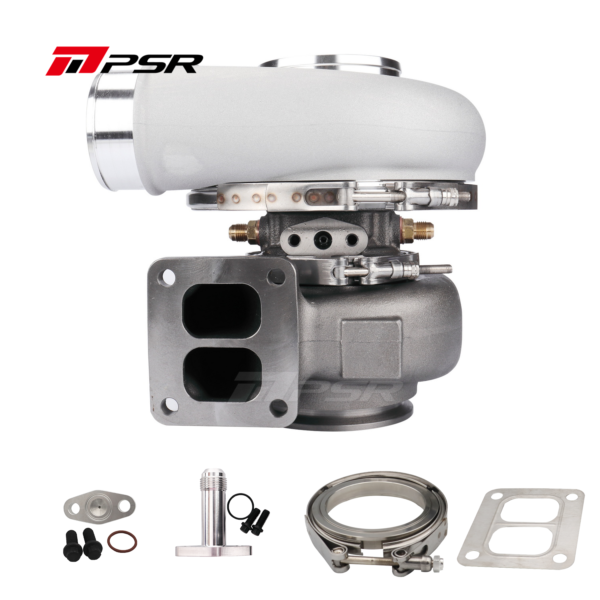 PSR Forward Rotation 7975G COMPACT Dual Ball Bearing Turbocharger HP Rating 1450 - 1.28 A/R T4 DIVIDED INLET V-BAND OUTLET