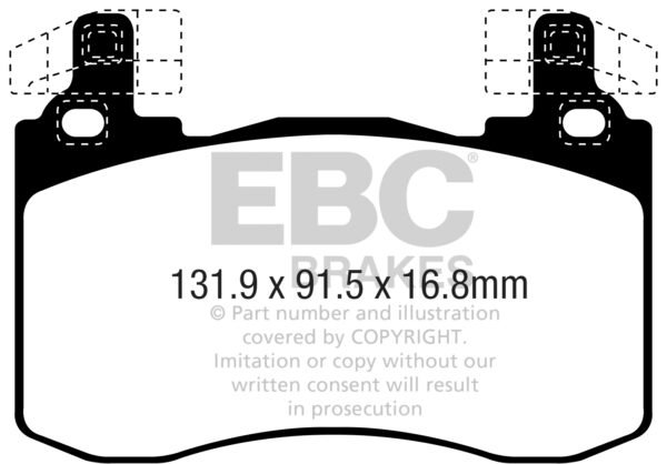 DP52356NDX - EBC Bluestuff NDX Brake Pads; Front - Image 2