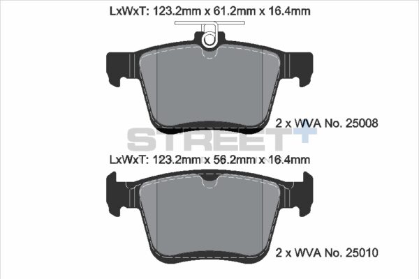 T8101SP2001 - Pagid Street+ Brake Pads; Rear - Image 2