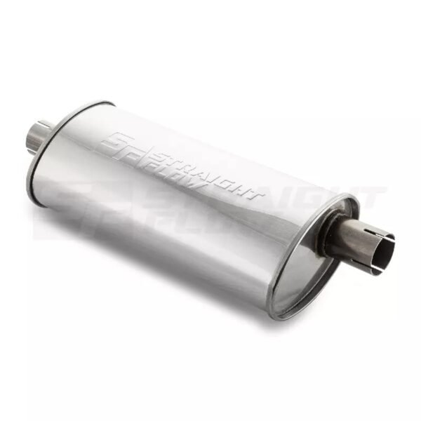 Muffler Oval C/O 115/185mm L-420mm D-51 SS