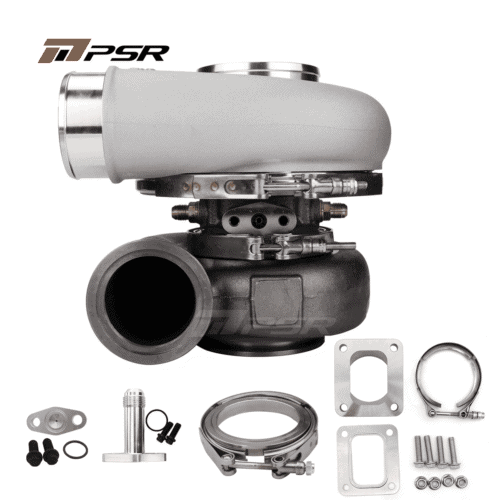 PSR Forward Rotation 7375G COMPACT Dual Ball Bearing Turbocharger HP Rating 1200 – 1.28 A/R DUAL V-BAND+An Adapter Vband to T4