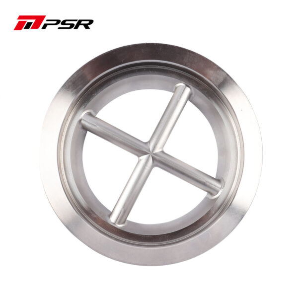 Pulsar PSR 5'' to 4'' Stainless Steel Cross Guard Flange Clamp Kit for 400 Series Turbos Turbine Housing Outlet - Image 2