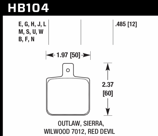 HB104W.485 - Hawk DTC-30 Brake Pads; - Image 2
