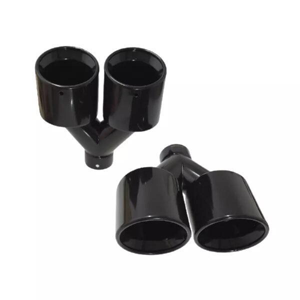 Black exhaust tips set slant cutD-114mm - Image 2