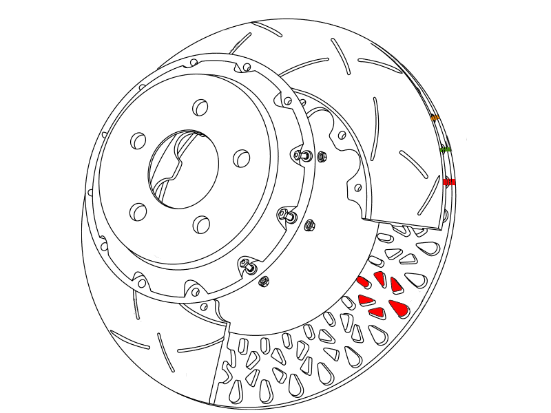 DBA53146BLKS - 5000 Series T3 Brake Rotor; Front - Image 3