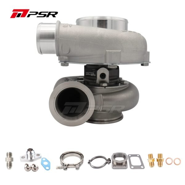 PSR3076 Gen2 Dual Ball Bearing Turbocharger - 0.64 STAINLESS STEEL DUAL V-BAND+T25 Adapter