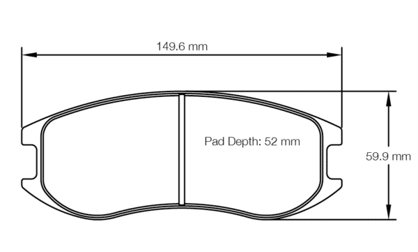 S8251L02001 - Pagid RSL 2  Brake Pads; Front - Image 2