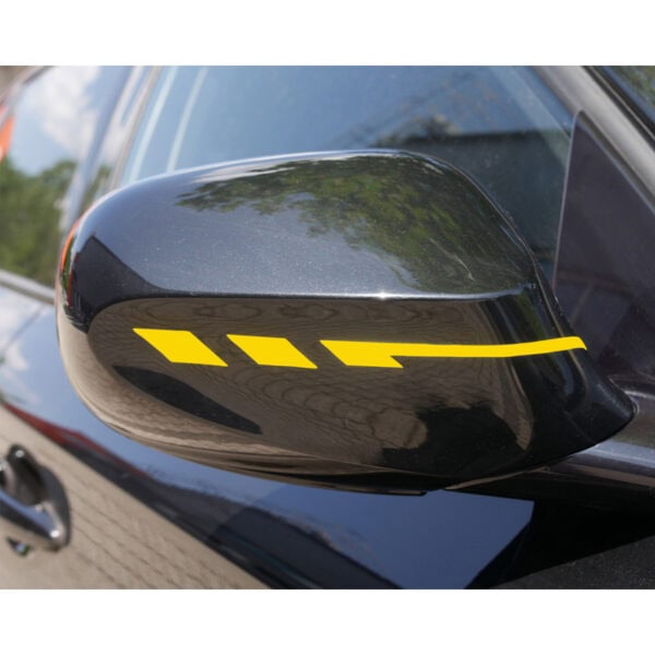 PIN-Striping mirror cap design yellow