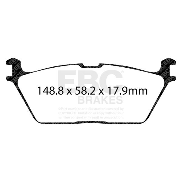DP43095R - EBC Yellowstuff Brake Pads; Rear - Image 2