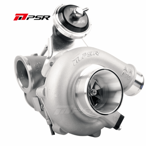 PSR Forward Rotation 5455G Dual Ball Bearing Turbocharger HP Rating 660 – .72A/R S.S. DUAL V-BAND IWG, T51R Mod 0.70A/R 3” Inlet