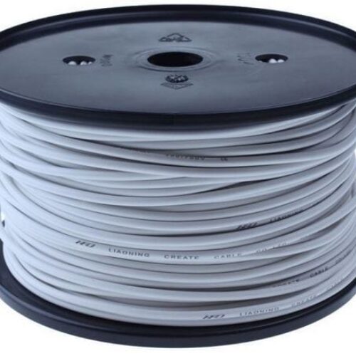 PVC cable – Mounting wire – White – 0.75 mm² – roll 100 meters