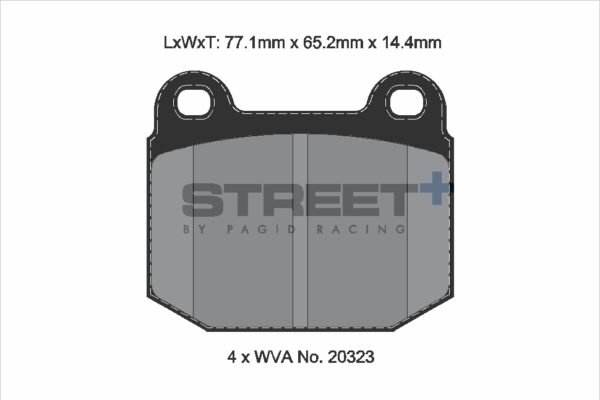 T8148SP2001 - Pagid Street+ Brake Pads; Front - Image 2