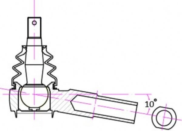 Rc Tie Rod End Infiniti Q45, Nissan 240SX - Image 2