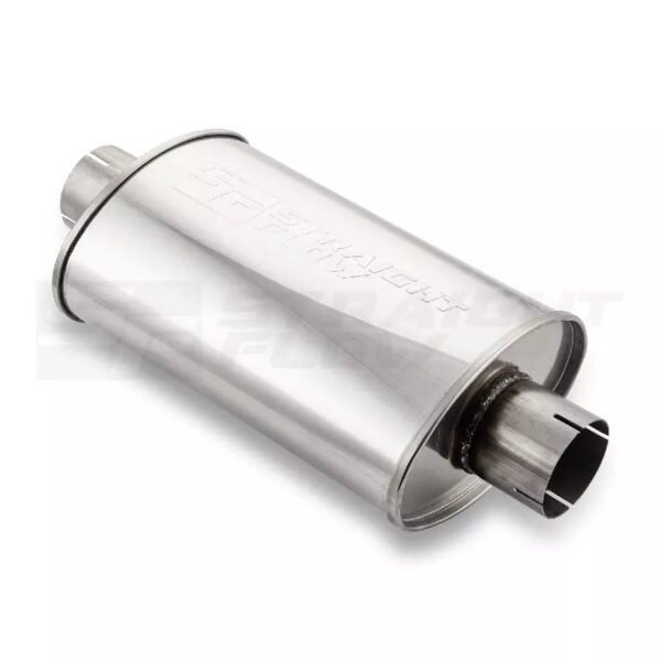 Muffler  Oval 2x2 140/220mm L-320mm D-76 SS