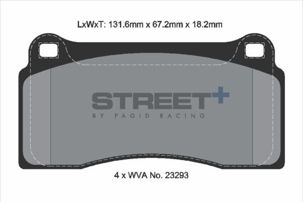 T8021SP2001 - Pagid Street+ Brake Pads; Front/Rear - Image 2