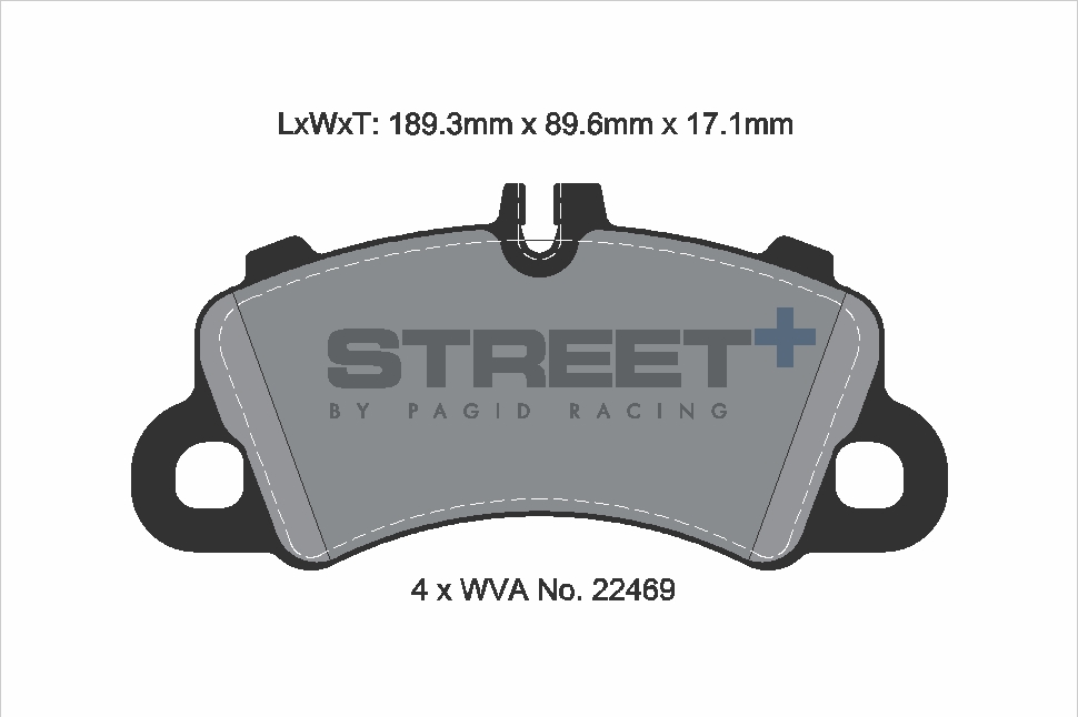 T8271SP2001 - Pagid Street+ Brake Pads; Front - Image 2