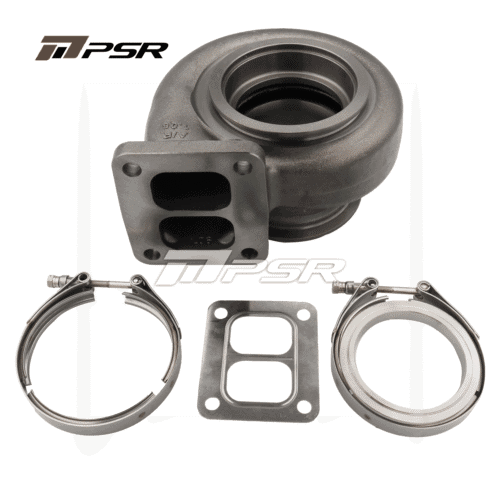 PSR 70G Turbine Housings for 6270G 7170G Turbos – T4 Divided Inlet, V-Band Outlet (fits 4" OD Tubing), 0.95 A/R